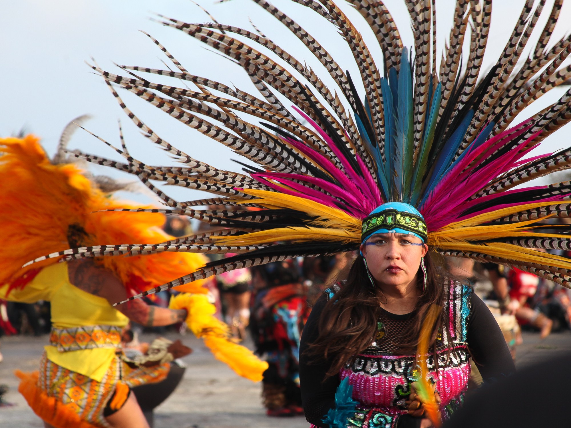 An Indigenous dancer on Alcatraz Island, 2019